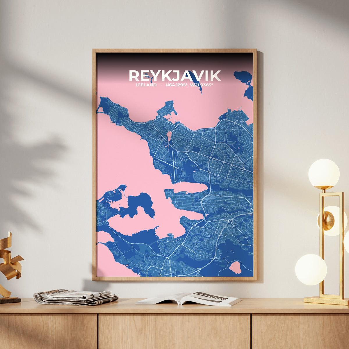 Reykjavik Candy Map Poster