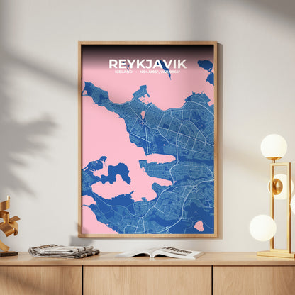 Reykjavik Candy Map Poster