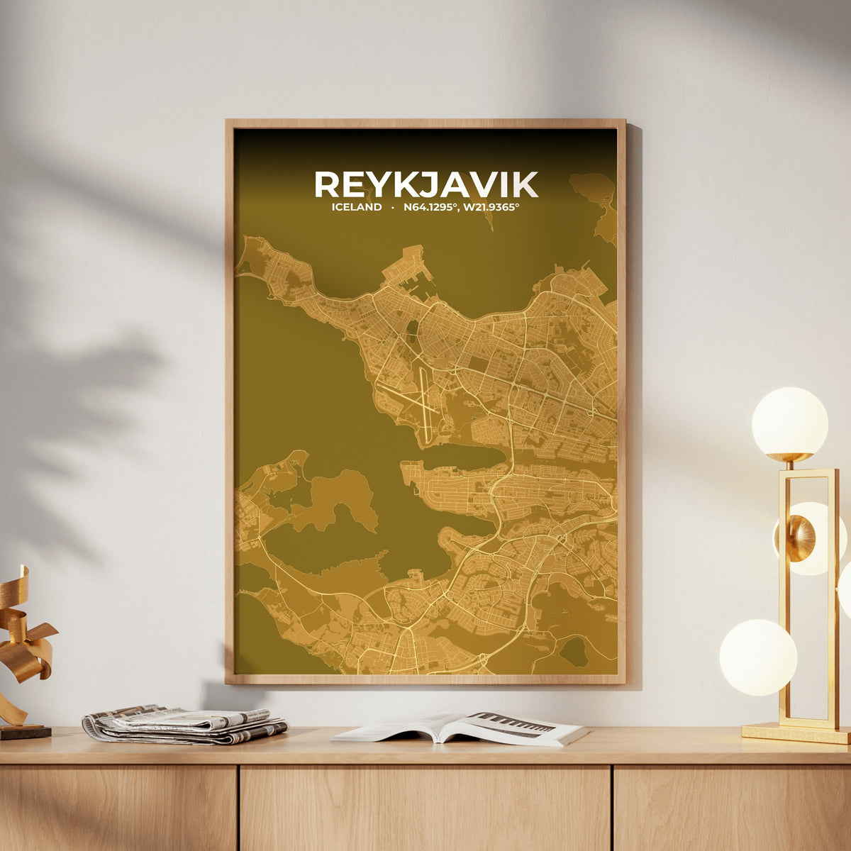 Reykjavik Forge Map Poster