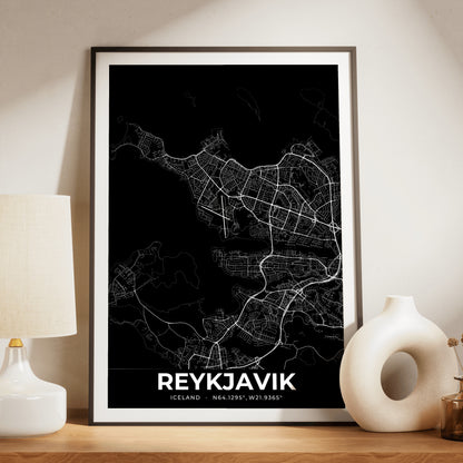 Reykjavik Elegant Map Poster
