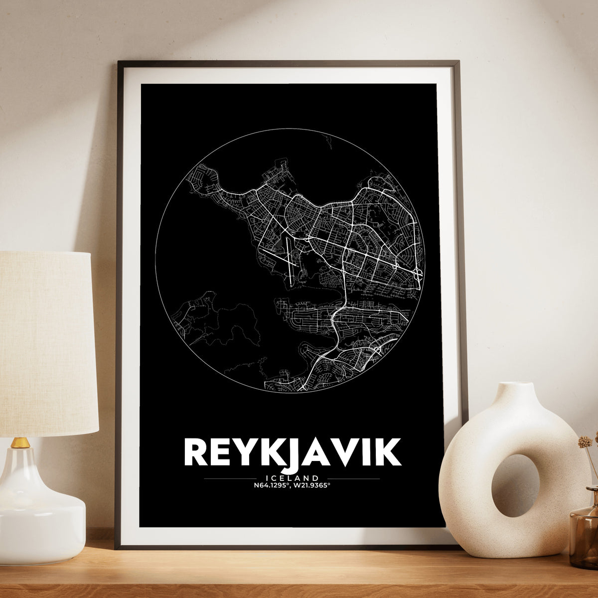 Reykjavik Spot Map Poster