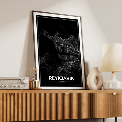 Reykjavik Modern Map Poster