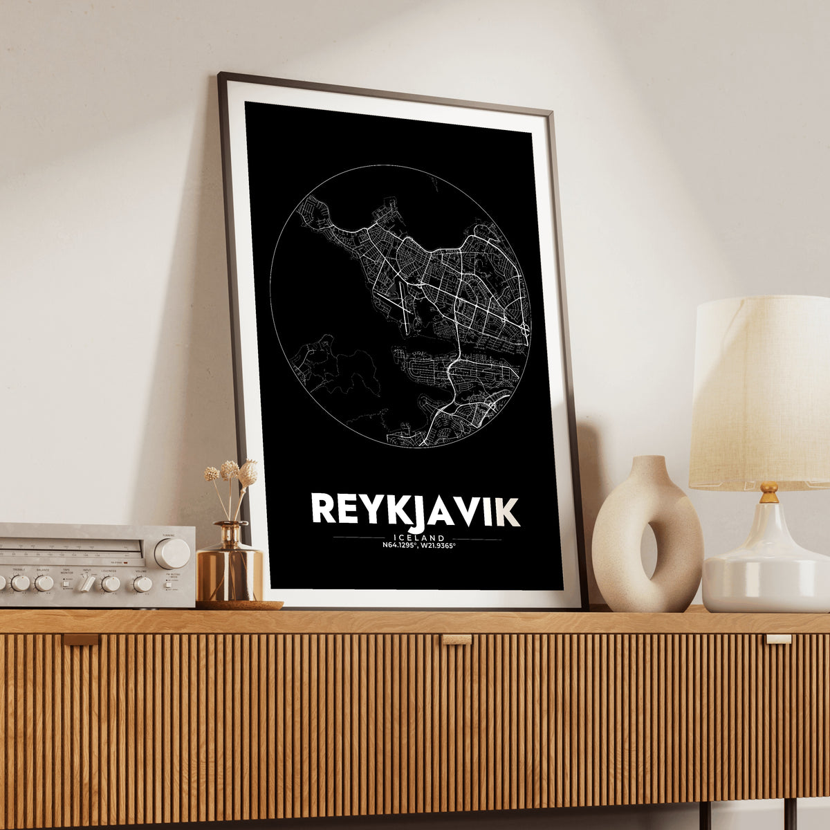 Reykjavik Spot Map Poster
