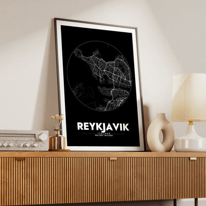 Reykjavik Spot Map Poster