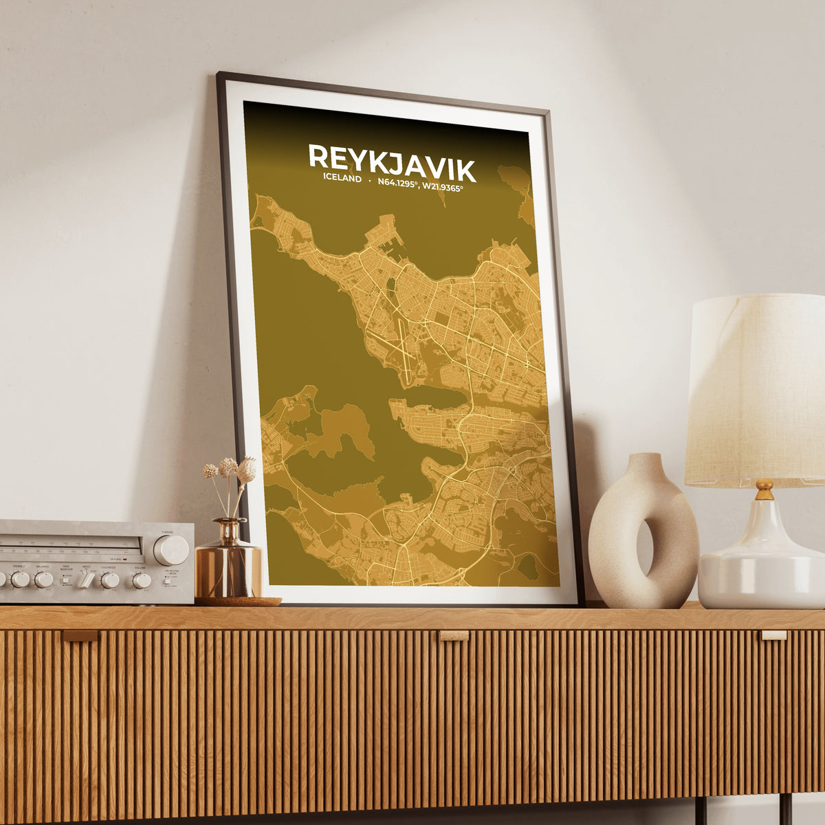 Reykjavik Forge Map Poster