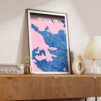 Reykjavik Candy Map Poster