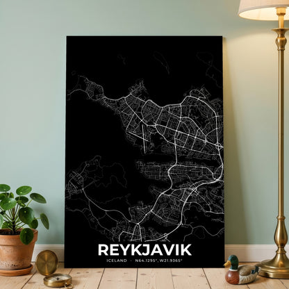 Reykjavik Elegant Map Poster
