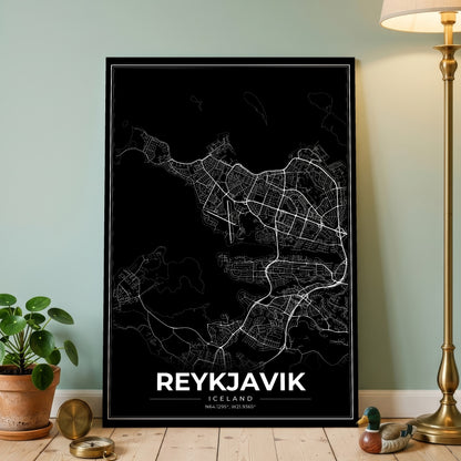 Reykjavik Modern Map Poster