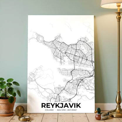 Reykjavik Elegant Map Poster