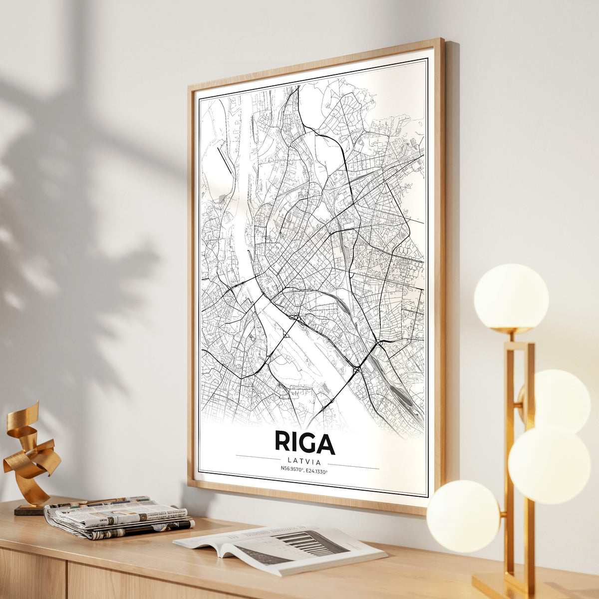 Riga Modern Map Poster
