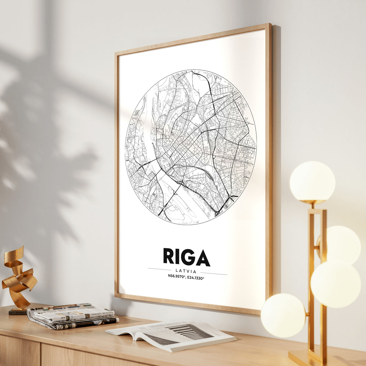 Riga Spot Map Poster