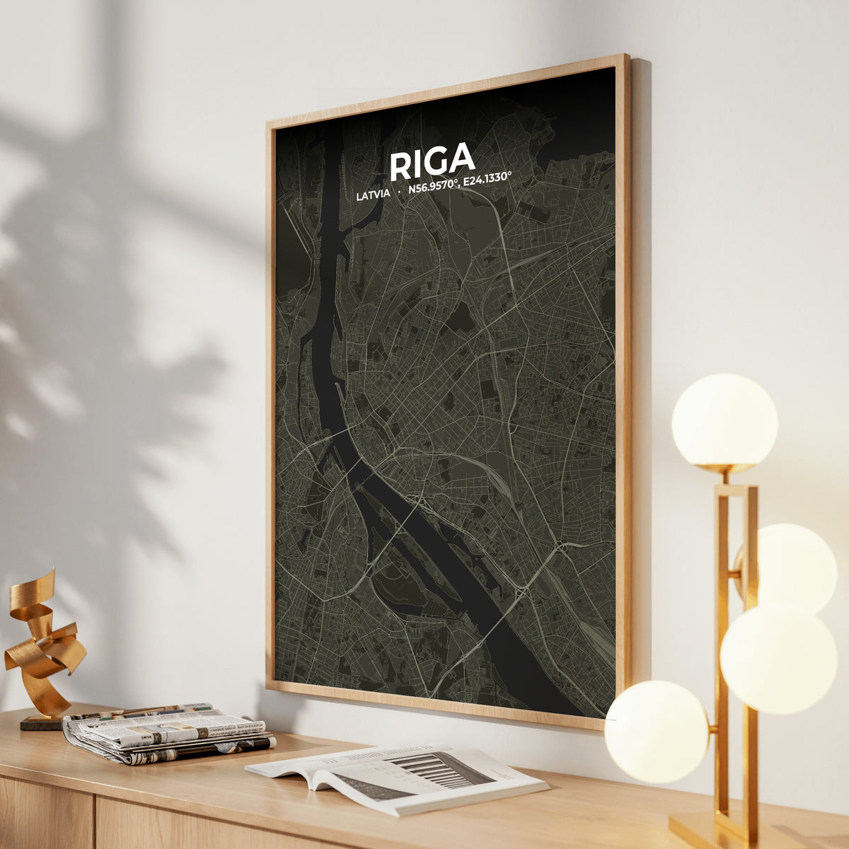 Riga Sable Map Poster