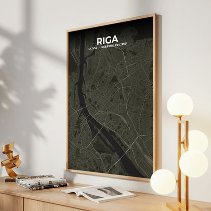 Riga Sable Map Poster
