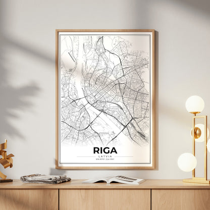 Riga Modern Map Poster