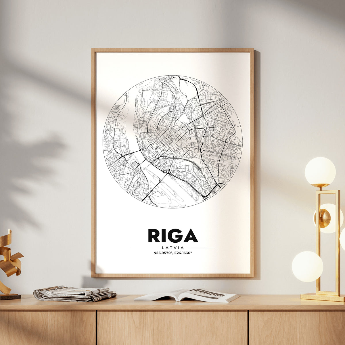 Riga Spot Map Poster