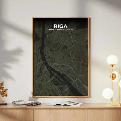 Riga Sable Map Poster