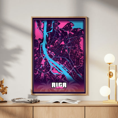 Riga GTA Map Poster
