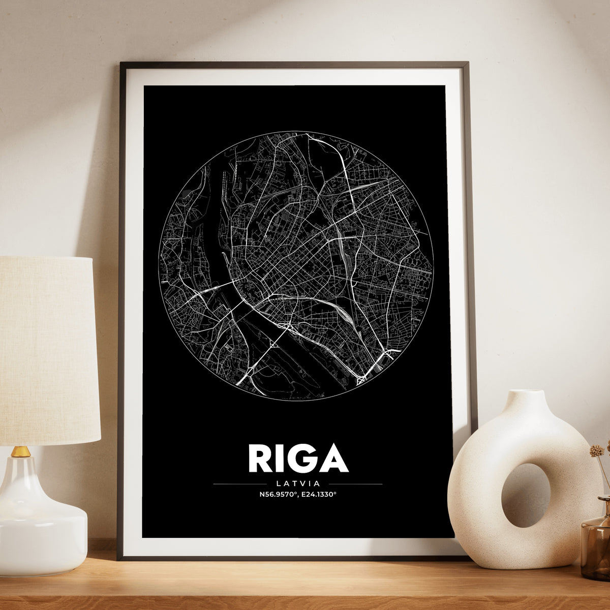 Riga Spot Map Poster