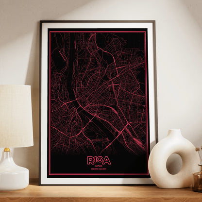 Riga Phosphor Map Poster - System Alert