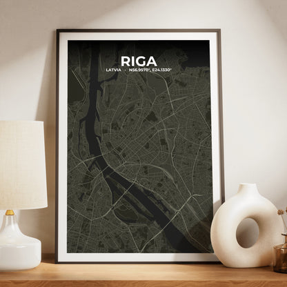 Riga Sable Map Poster