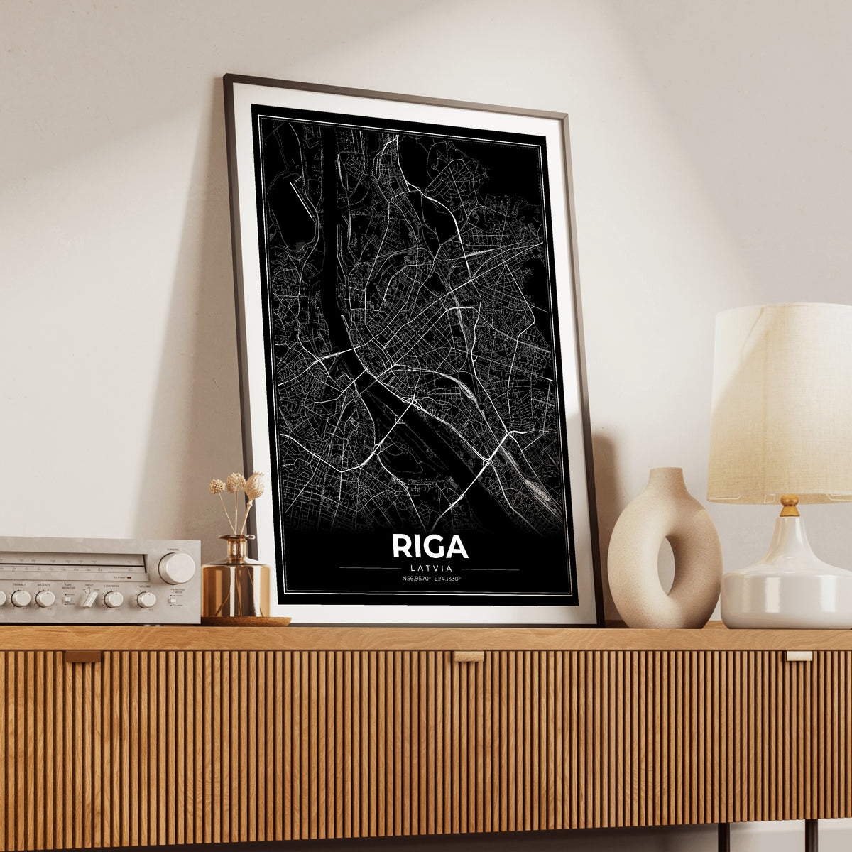 Riga Modern Map Poster
