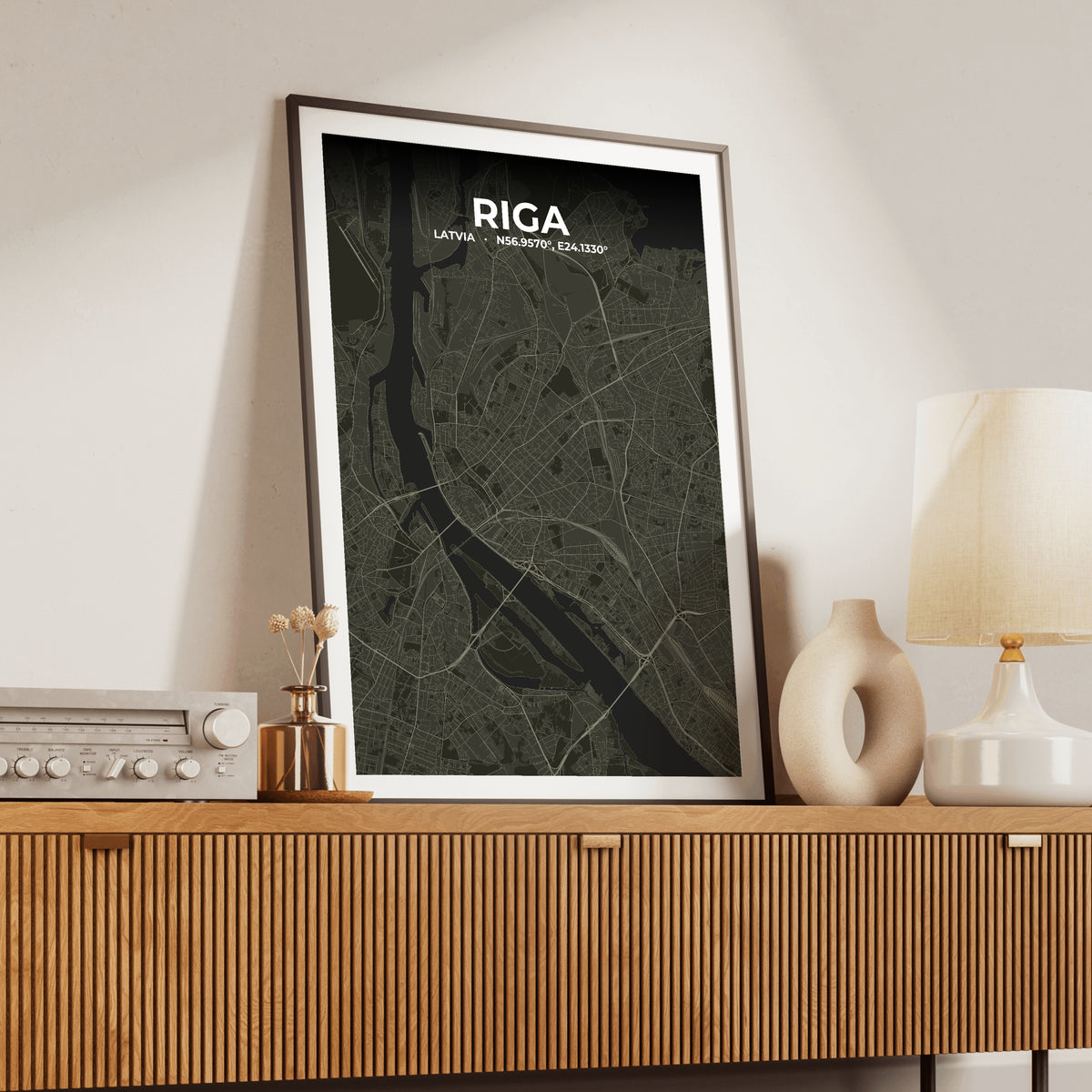Riga Sable Map Poster
