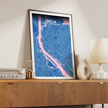 Riga Candy Map Poster