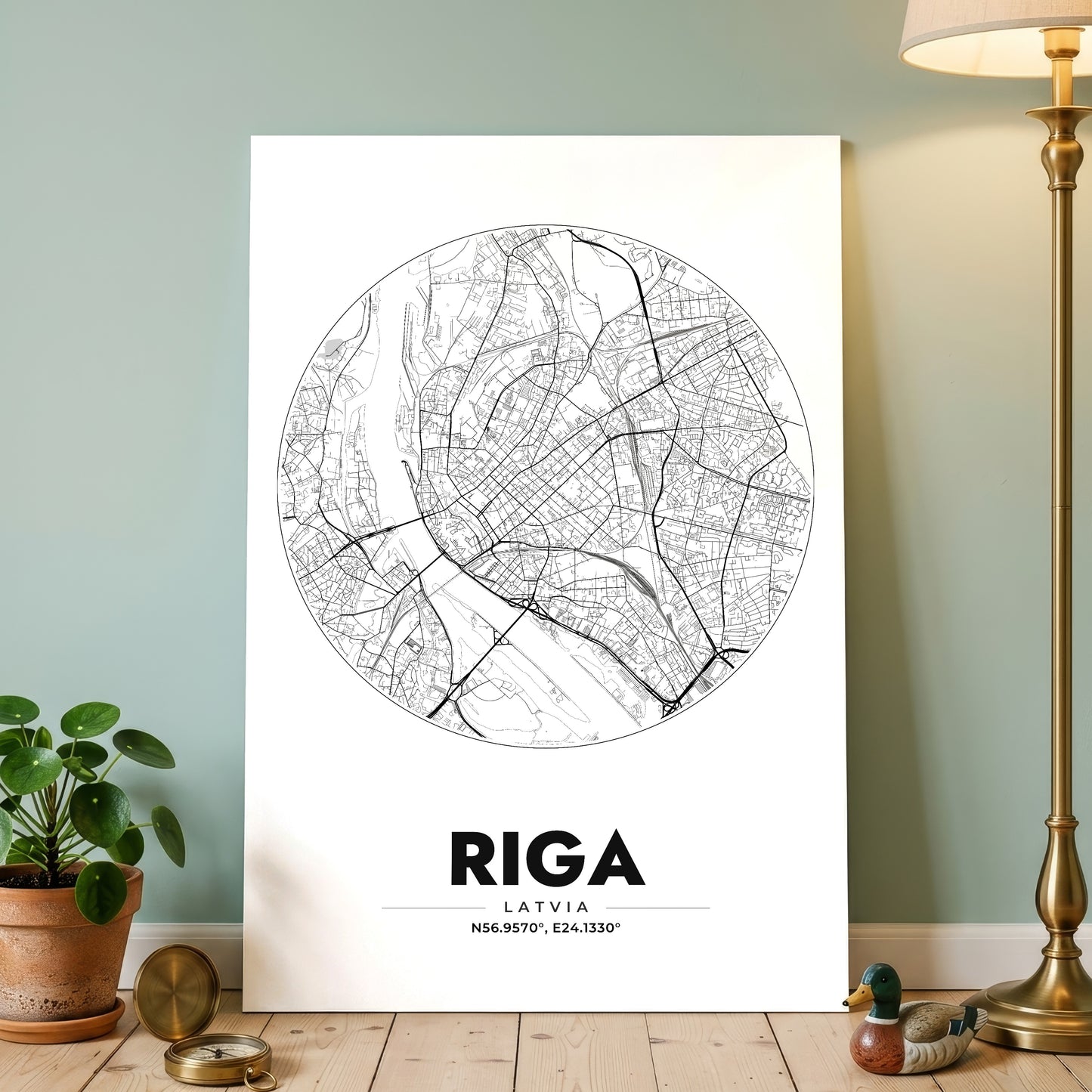 Riga Spot Map Poster