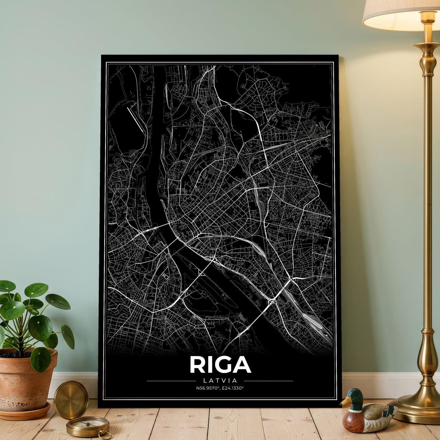 Riga Modern Map Poster