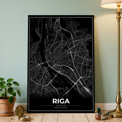 Riga Modern Map Poster