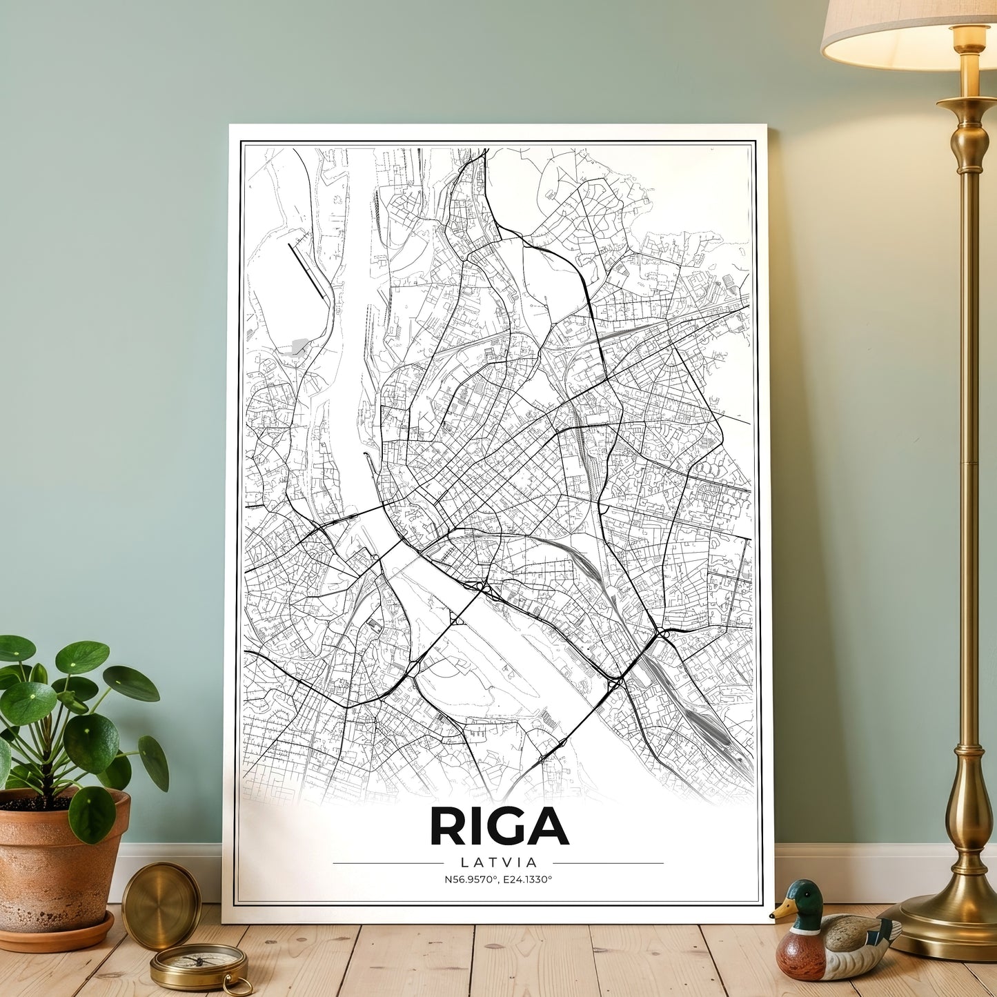 Riga Modern Map Poster