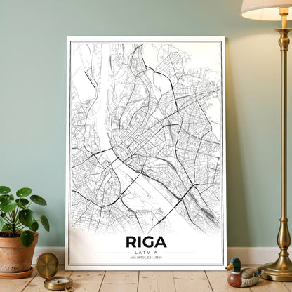 Riga Modern Map Poster