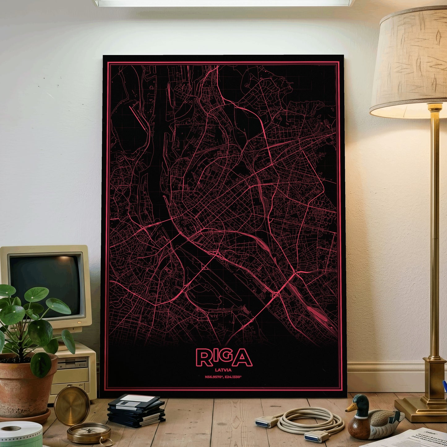 Riga Phosphor Map Poster - System Alert