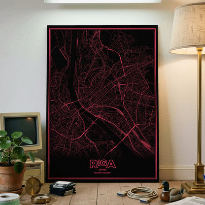 Riga Phosphor Map Poster - System Alert
