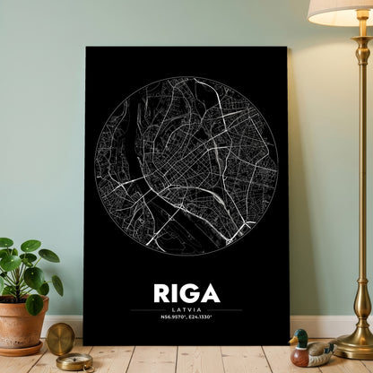 Riga Spot Map Poster