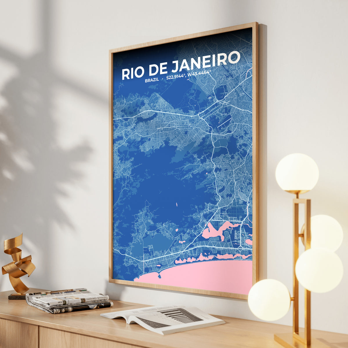 Rio de Janeiro Candy Map Poster