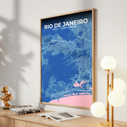 Rio de Janeiro Candy Map Poster