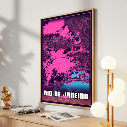 Rio de Janeiro GTA Map Poster
