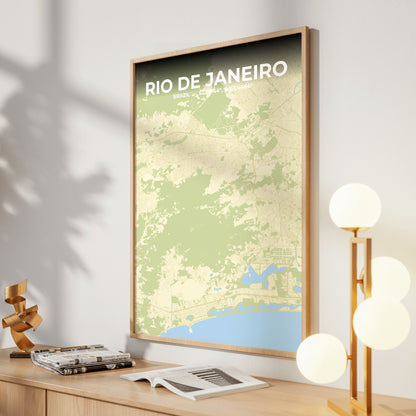 Rio de Janeiro Drift Map Poster