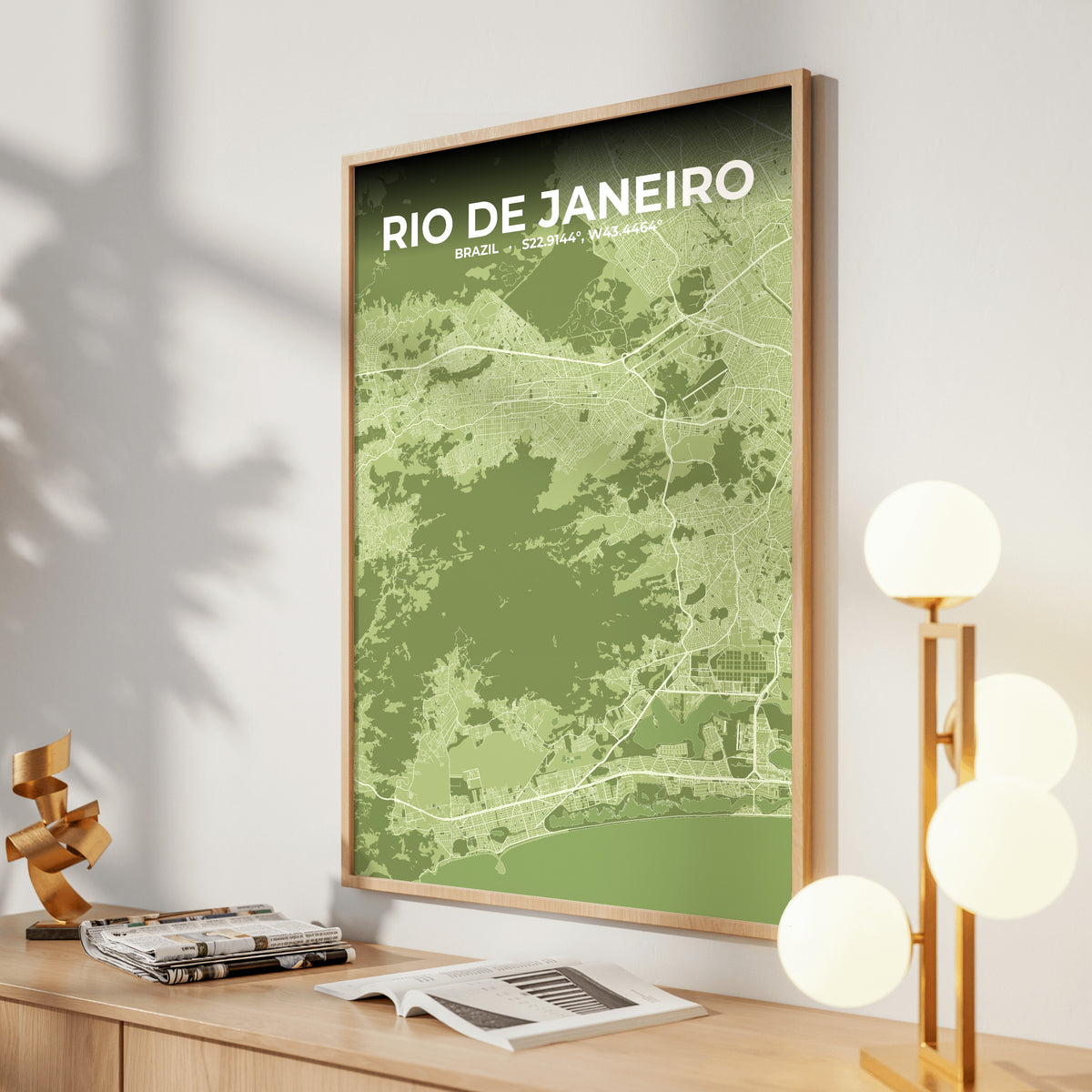 Rio de Janeiro Grove Map Poster