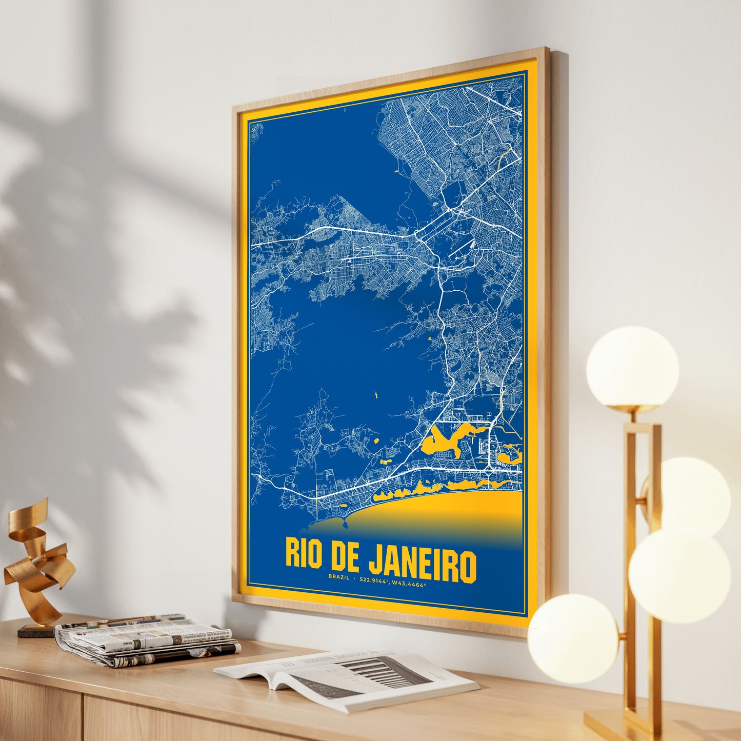 Rio de Janeiro Blockbuster Map Poster