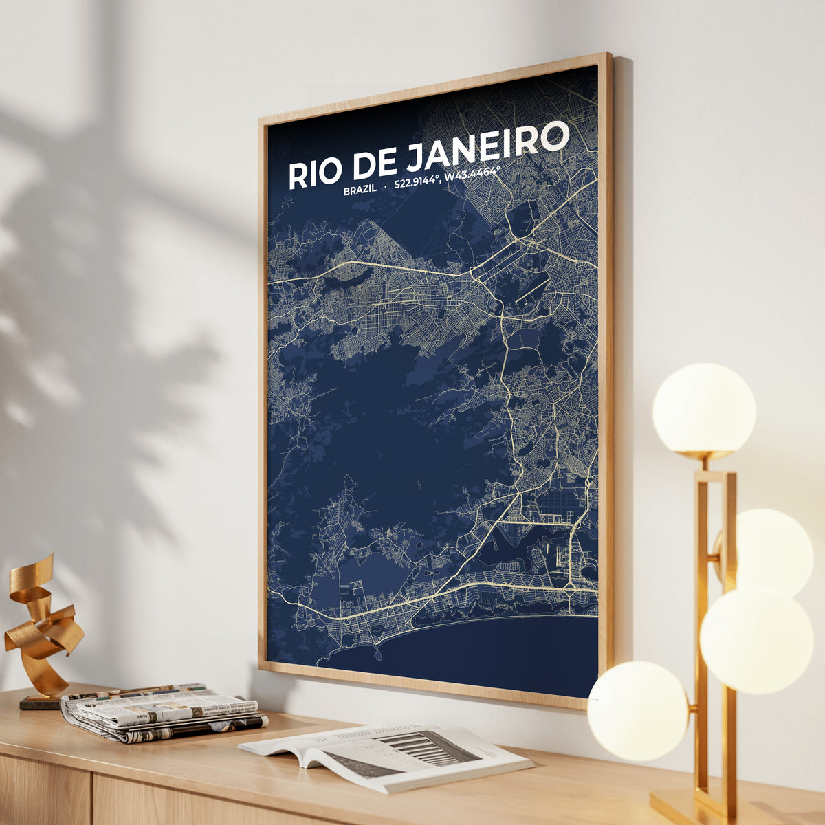 Rio de Janeiro Anchor Map Poster