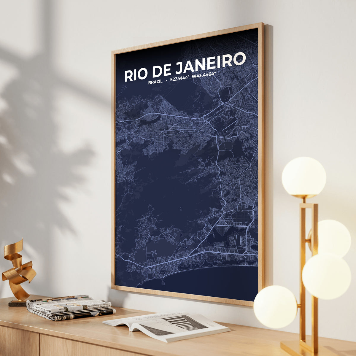 Rio de Janeiro Tide Map Poster