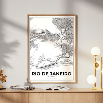 Rio de Janeiro Modern Map Poster