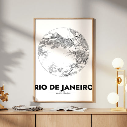 Rio de Janeiro Spot Map Poster