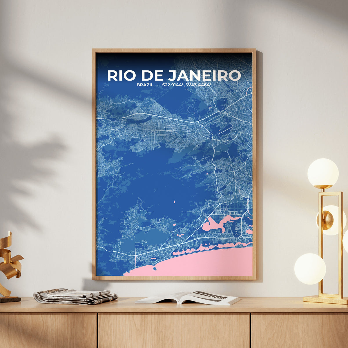 Rio de Janeiro Candy Map Poster