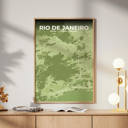 Rio de Janeiro Grove Map Poster