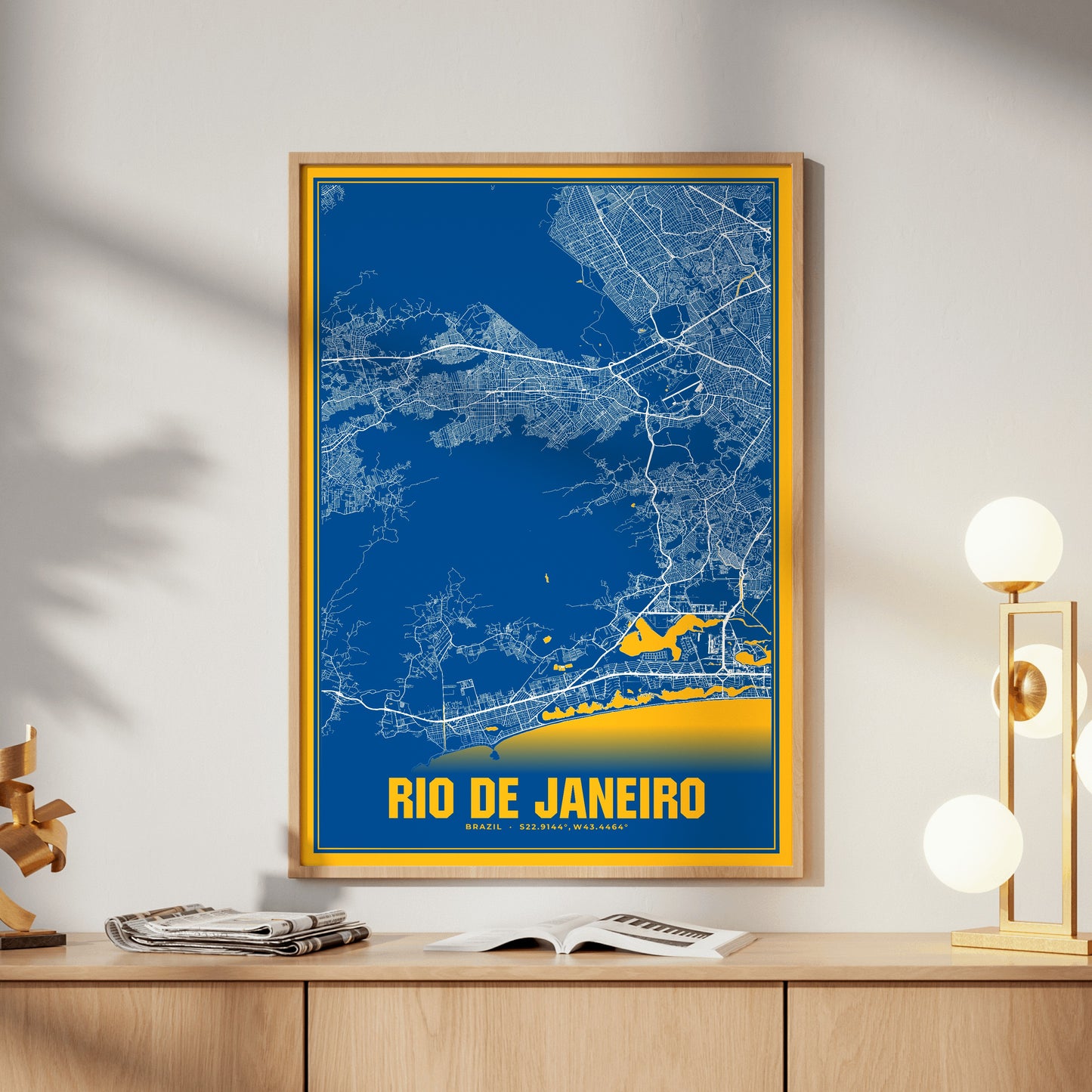 Rio de Janeiro Blockbuster Map Poster