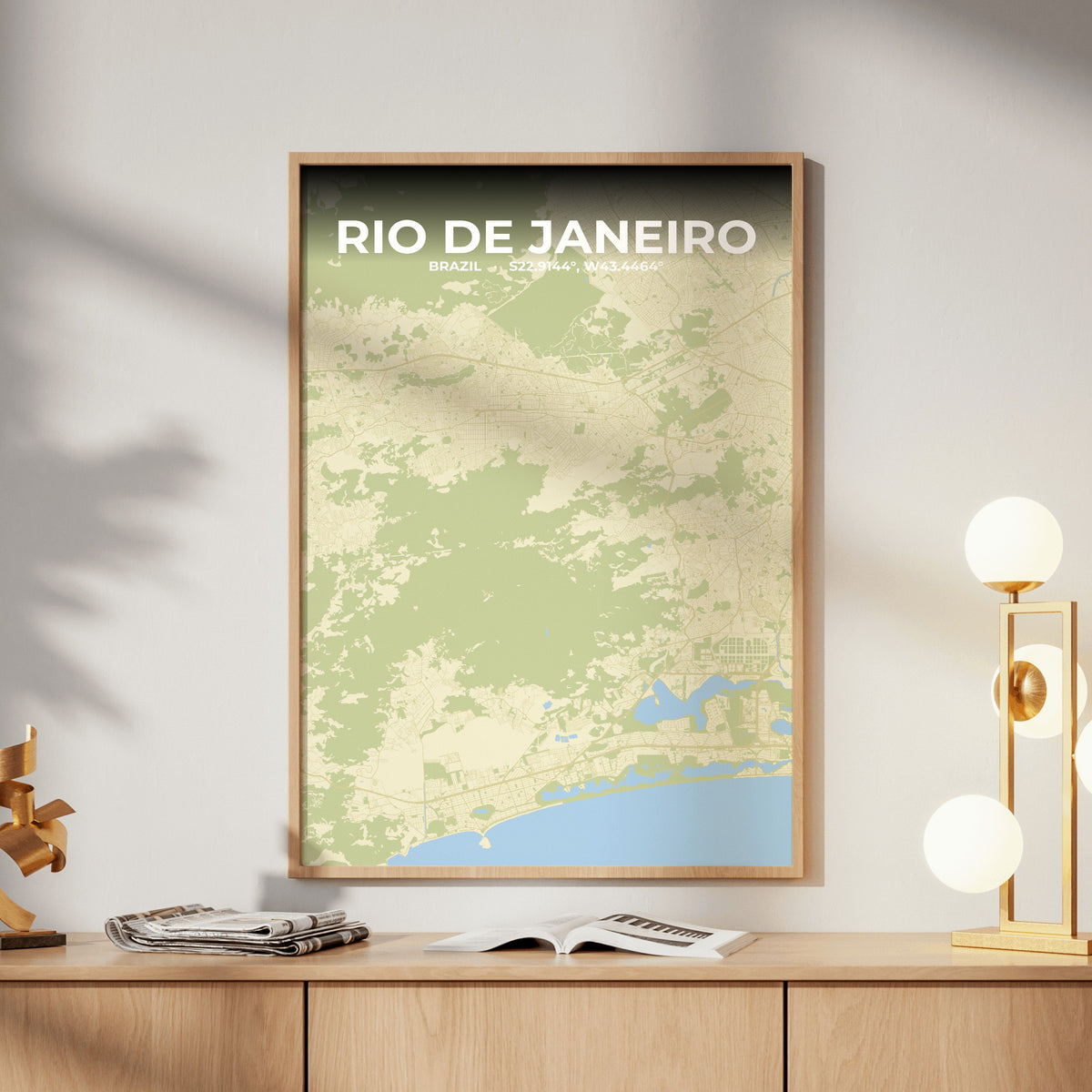 Rio de Janeiro Drift Map Poster
