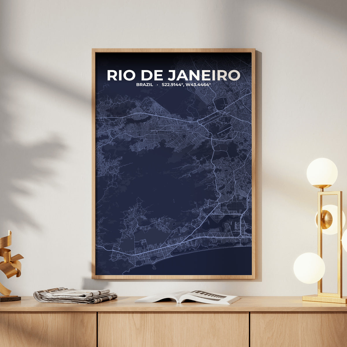 Rio de Janeiro Tide Map Poster